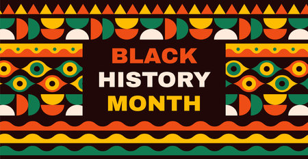 Black History Month background, banner, poster and template designのイラスト素材