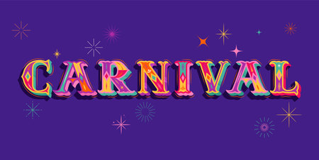 Colorful carnival banner backgroundのイラスト素材