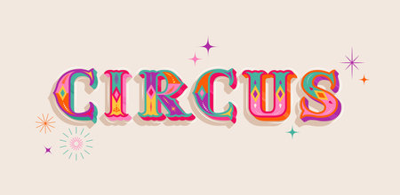 Colorful circus banner backgroundのイラスト素材