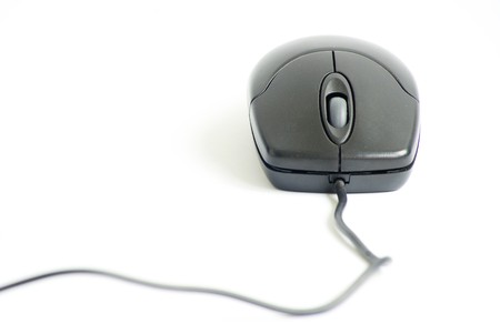 Computer mouse isolated on a white backgroundの写真素材