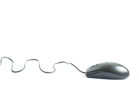 Computer mouse isolated on a white backgroundの写真素材