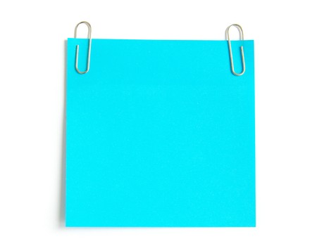 note paper isolated on the white backgroundの写真素材