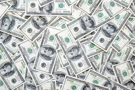 Background with money american hundred dollar billsの写真素材