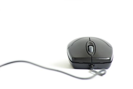 Computer mouse isolated on a white backgroundの写真素材