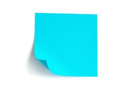 note paper isolated on the white backgroundの写真素材