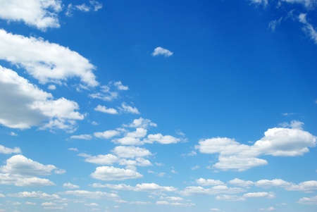 clouds in the blue skyの写真素材