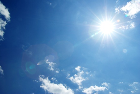 clouds in the blue skyの写真素材