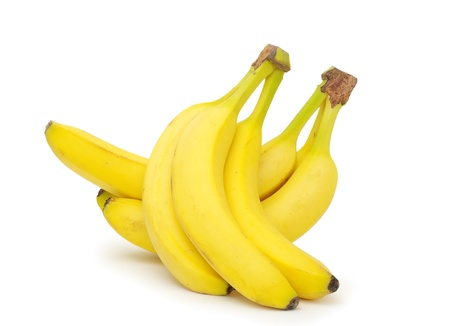 Bunch of bananas isolated on white backgroundの写真素材