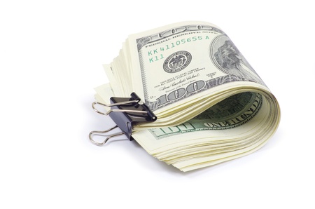 Dollars isolated on a white