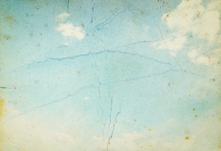 grunge image of blue sky with clouds