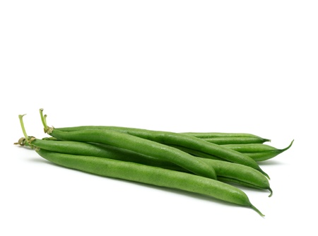 Green beans isolated on a white background