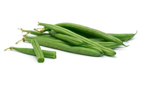 Green beans isolated on a white background
