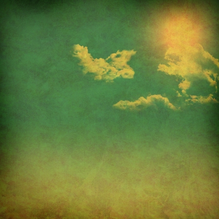 grunge image of blue sky with cloudsの写真素材