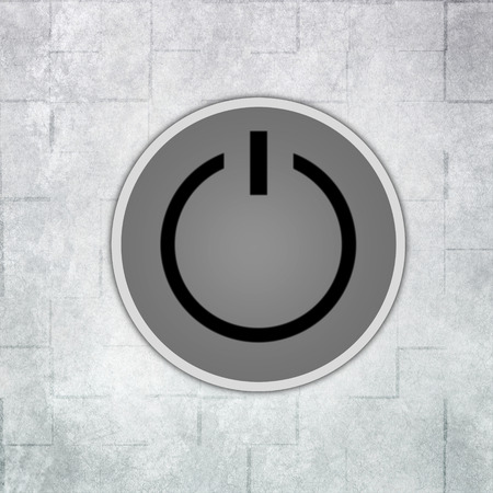 power round  icon on white backgroundの写真素材