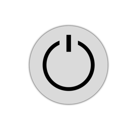 power round  icon on white backgroundの写真素材