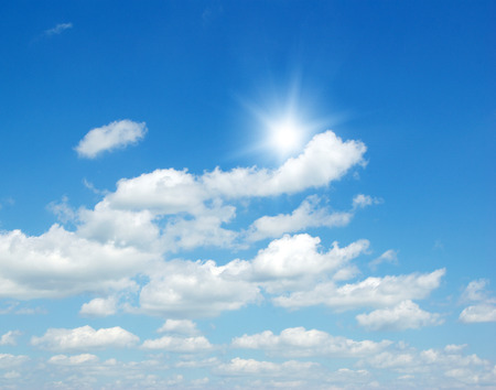 clouds in the blue skyの写真素材