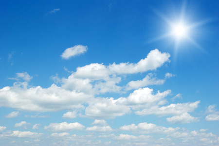 clouds in the blue skyの写真素材