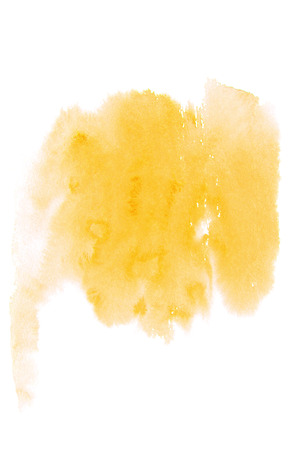 yellow watercolor on paperの写真素材