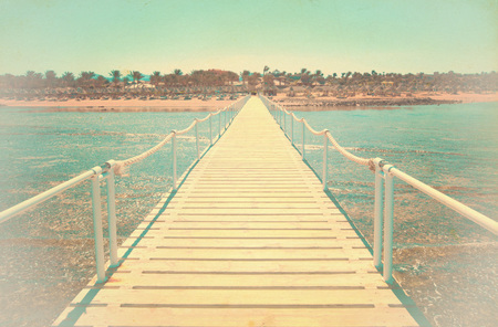 Pier on shore of the Seaの写真素材