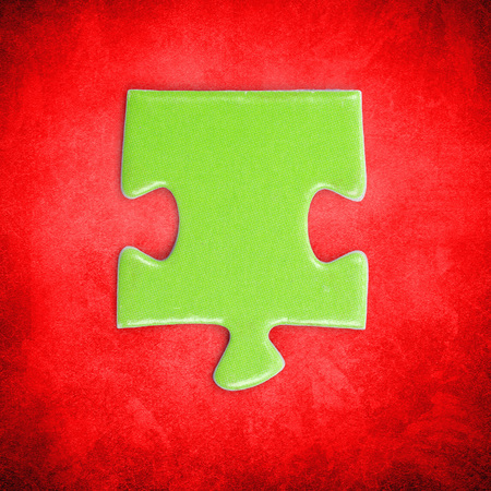 Closeup of jigsaw puzzle pieceの写真素材