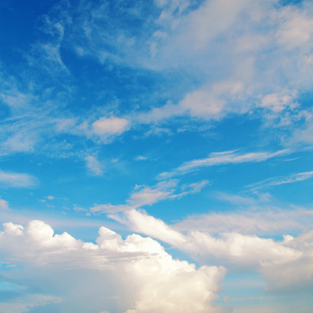 White clouds in blue sky
