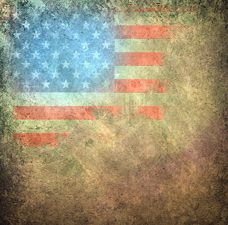 Grunge USA Flagの写真素材