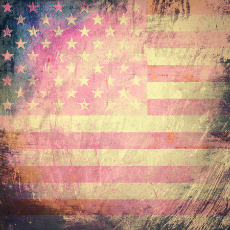 Grunge USA Flagの写真素材