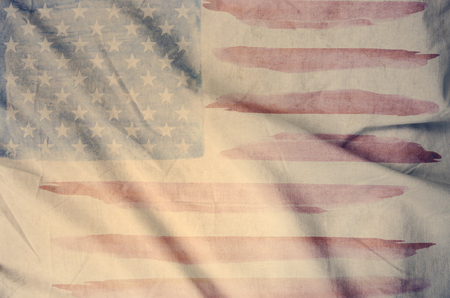 Grunge USA Flagの写真素材