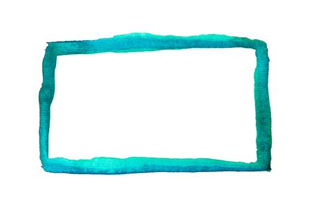 Green frame on white backgroundの写真素材