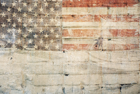 Grunge USA Flag backgroundの写真素材