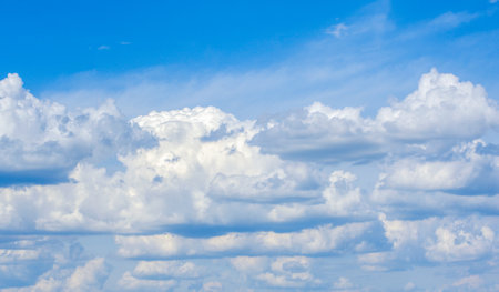 white clouds in blue sky