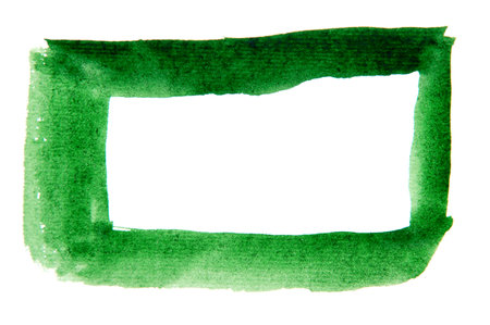green frame on white backgroundの写真素材
