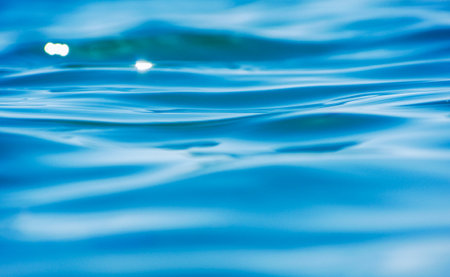 Lights on sea background. waves.の写真素材