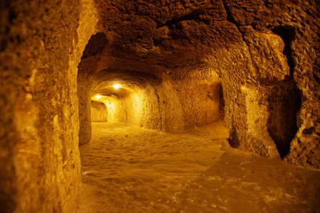 Kaymakli Underground City, Nevsehir, Turkeyの写真素材