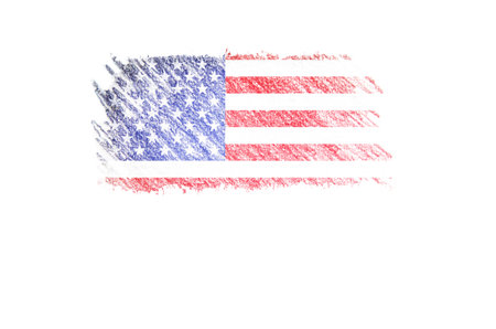 Grunge USA Flag background textureの写真素材