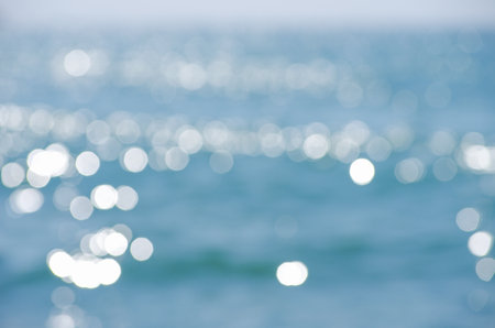 Lights on sea background. waves.の写真素材