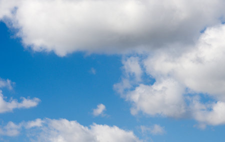 white clouds in blue skyの写真素材
