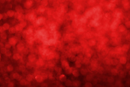 Abstract red blurred bokeh. background texture.の写真素材