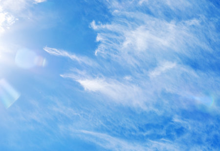 white clouds in blue sky