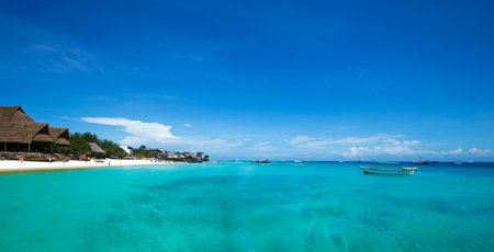 blue sea and beautiful sky. sea beachの写真素材