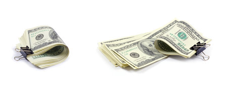 money isolated on whiteの写真素材
