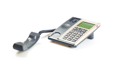 telephone isolated on a white backgroundの写真素材
