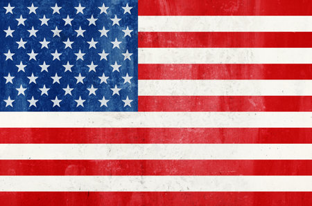 Grunge USA Flag background textureの写真素材
