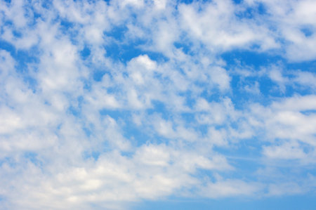 white clouds in blue skyの写真素材