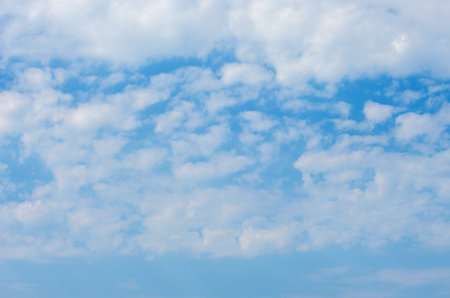 white clouds in blue skyの写真素材