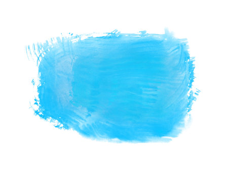 Abstract blue watercolor isolated on white backgroundの写真素材