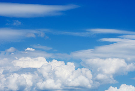white clouds in blue sky