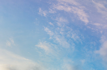 colorful dramatic sky with cloud at sunsetの写真素材