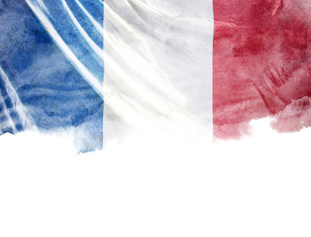 Grunge Flag of France backgroundの写真素材