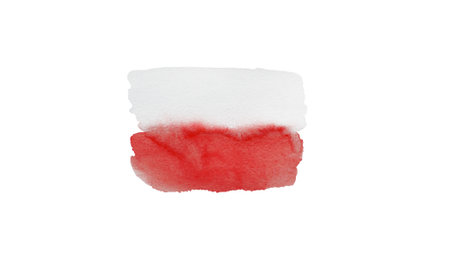 National flag Republic of Poland in watercolor style.の写真素材
